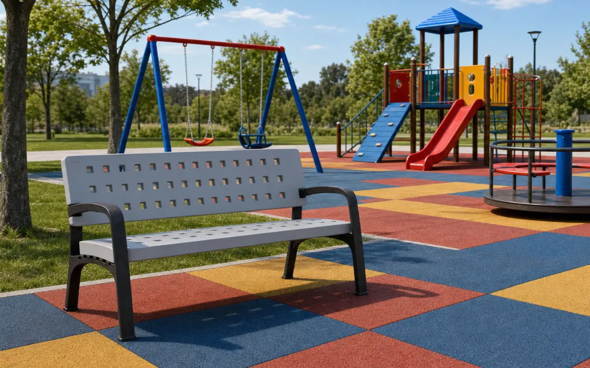 Panchina Poly in parco giochi