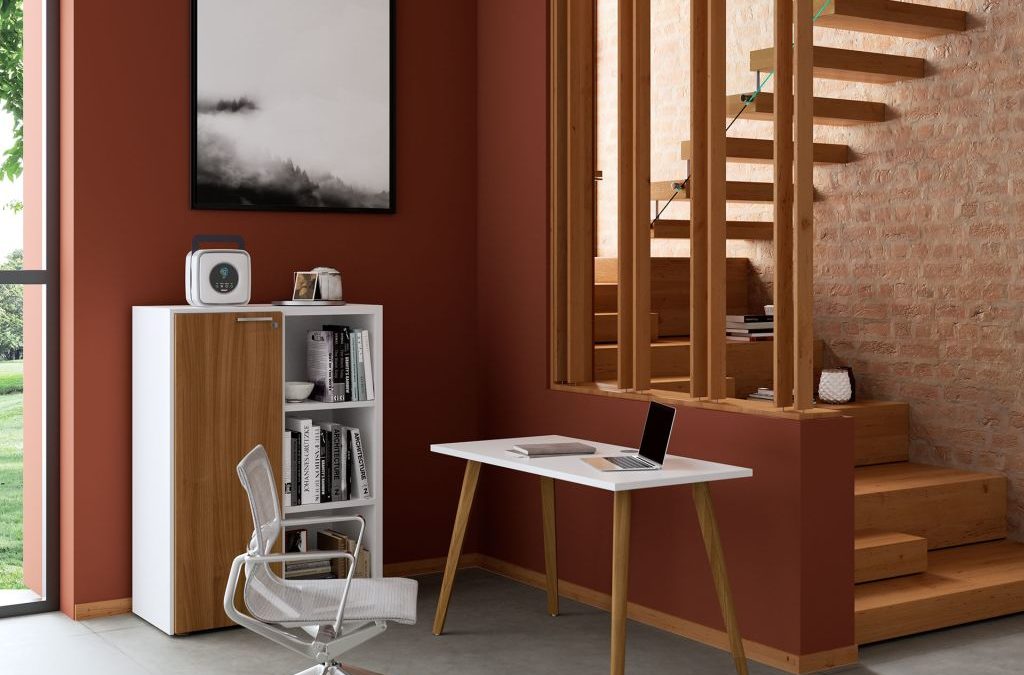 Postazione con scrivania Stick Wood per smart working